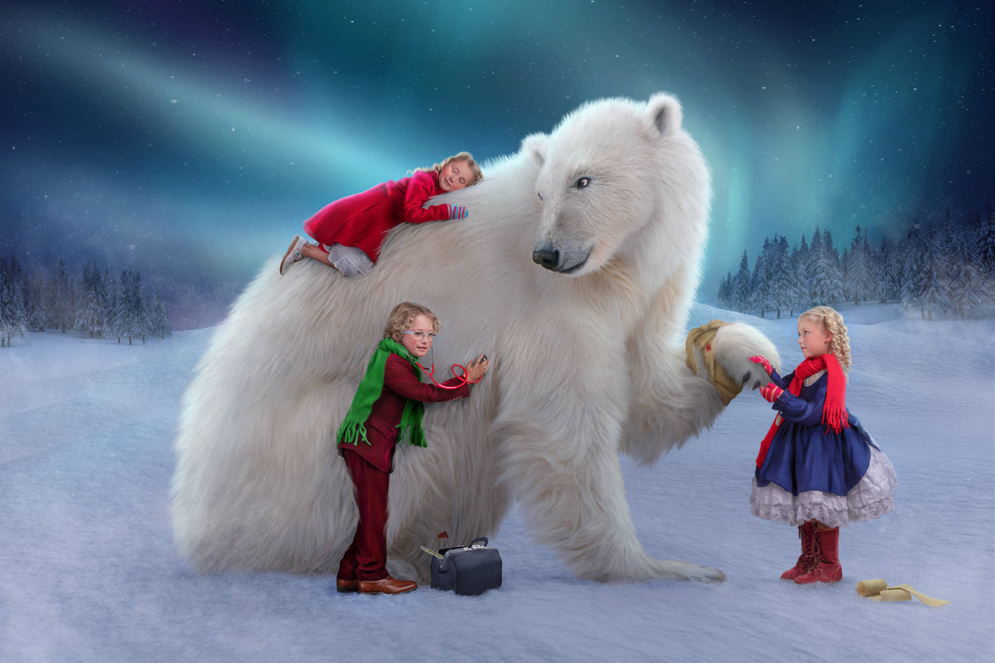 Northern Lights Digital Background Overlays