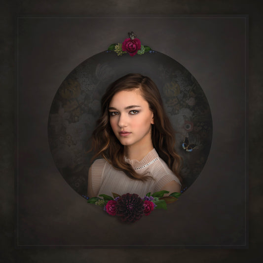 Black Dahlia Digital Frame