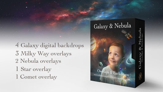 Galaxy Backdrops and Overlays for Photoshop