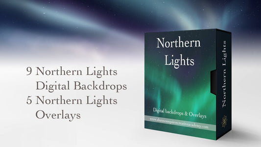 Northern Lights Digital Background Overlays